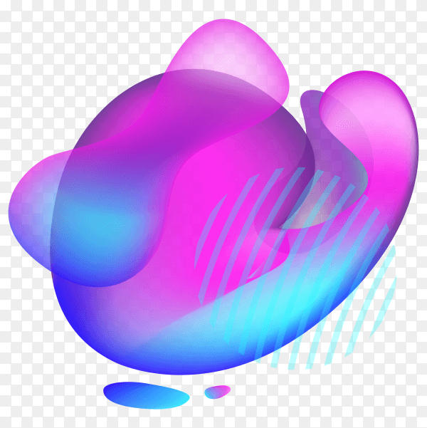 Abstract liquid shape isolated premium vector PNG
