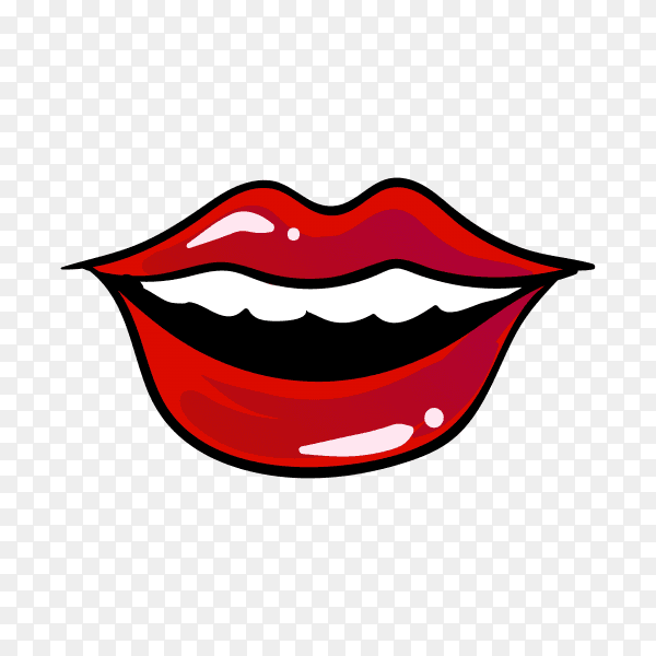 Beautiful women lips on transparent background PNG
