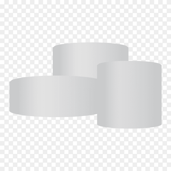 3D white podium illustration on transparent background PNG