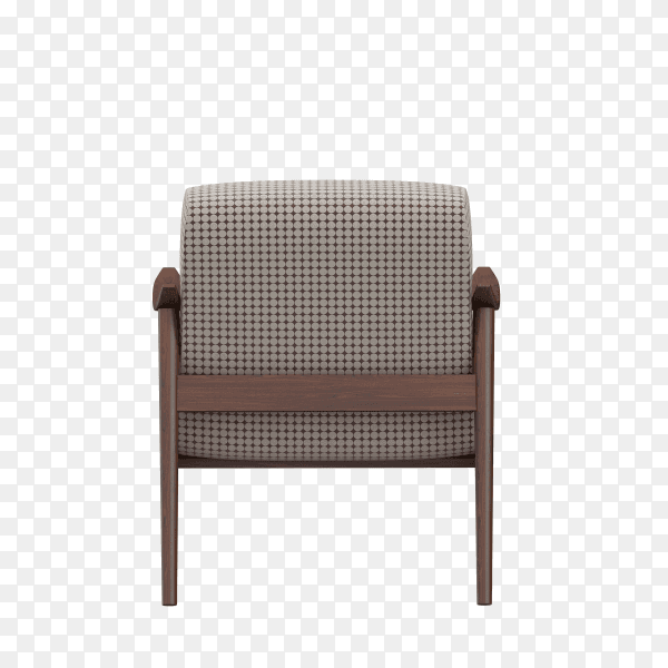 3d render of isometric chair isolated on transparent PNG