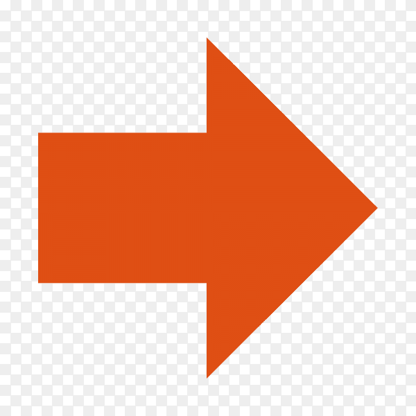 Arrow style with red color on transparent background PNG