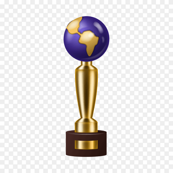 Award trophy winner prize golden trophy cup for award-winning champion with reward for victory on competition illustration on transparent background PNG