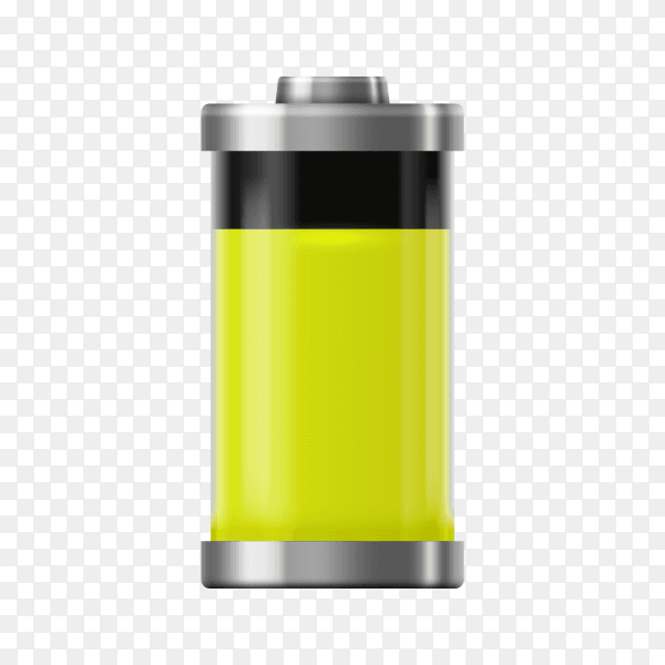 Battery charge icon on transparent background PNG