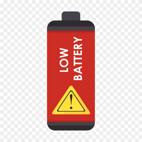 Battery design isolated on transparent background PNG