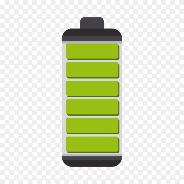 Battery icon design on transparent background PNG