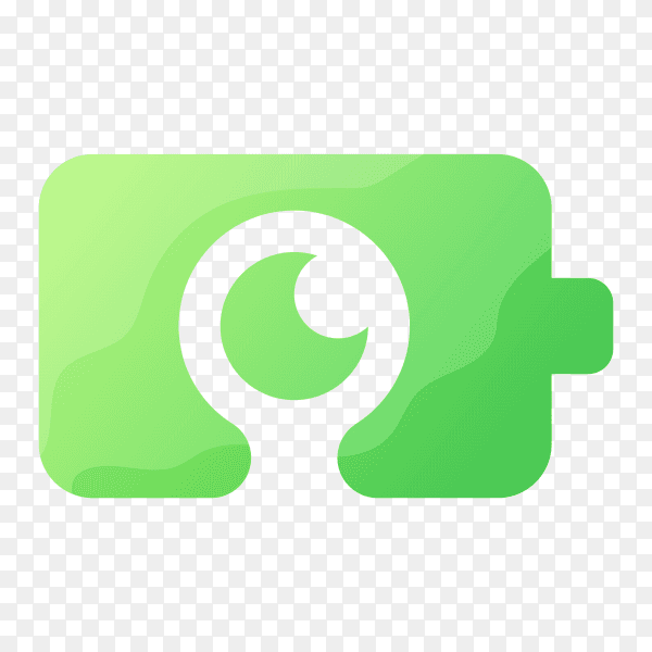 Battery logo template isolated on transparent background PNG