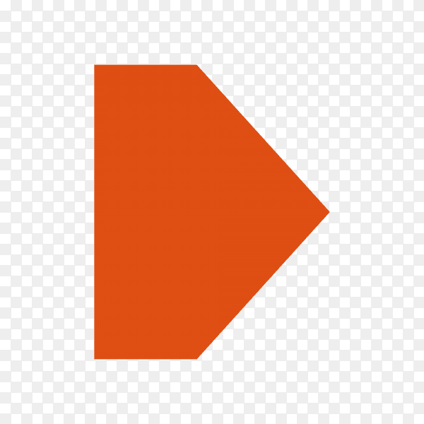 Big Red arrow icon on transparent background PNG