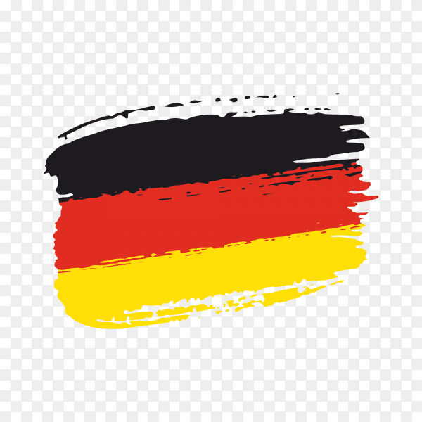 Brush stroke flag of Germany on transparent background PNG