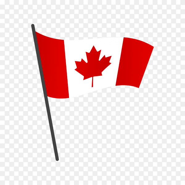 Canada flag illustration on transparent background PNG