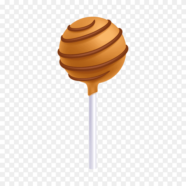 Chocolate cake pop isolated on transparent background PNG