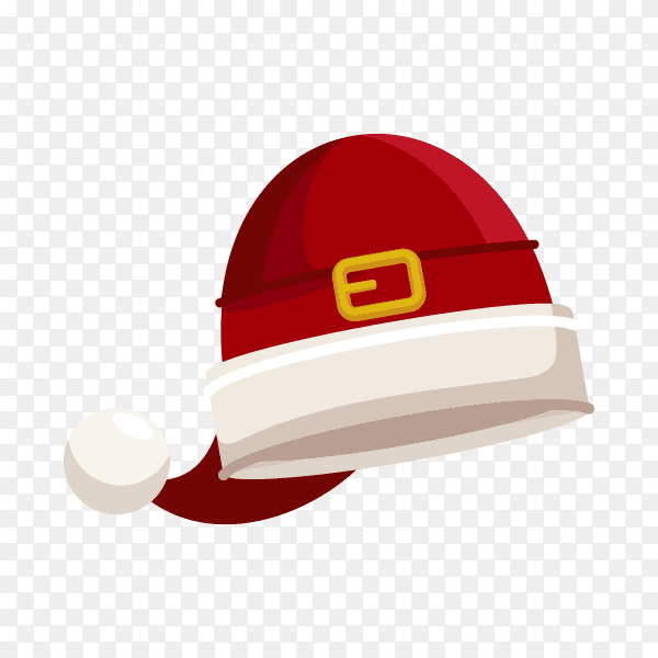 Christmas illustration with red Santa hat Clipart PNG