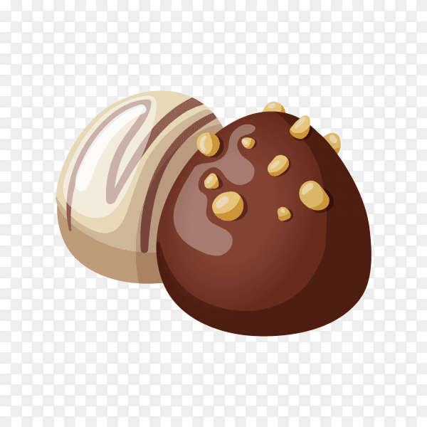 Delicious black and white chocolate on transparent background PNG