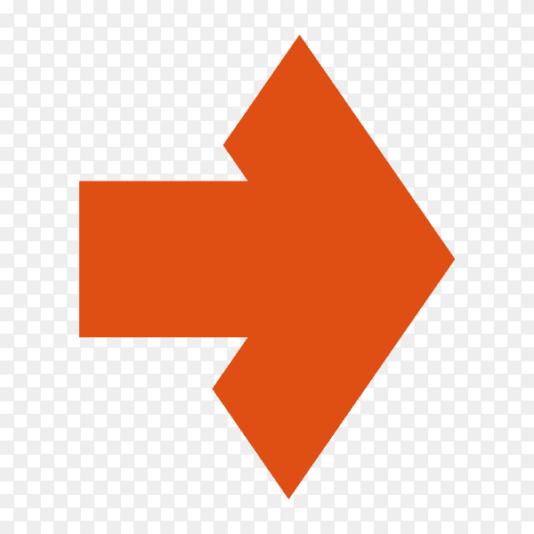 Directional arrow sign isolated premium vector PNG