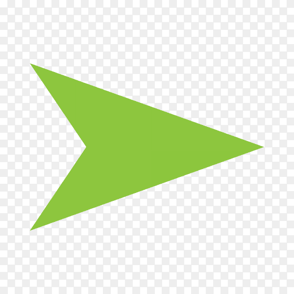 Directional arrow sign on transparent PNG