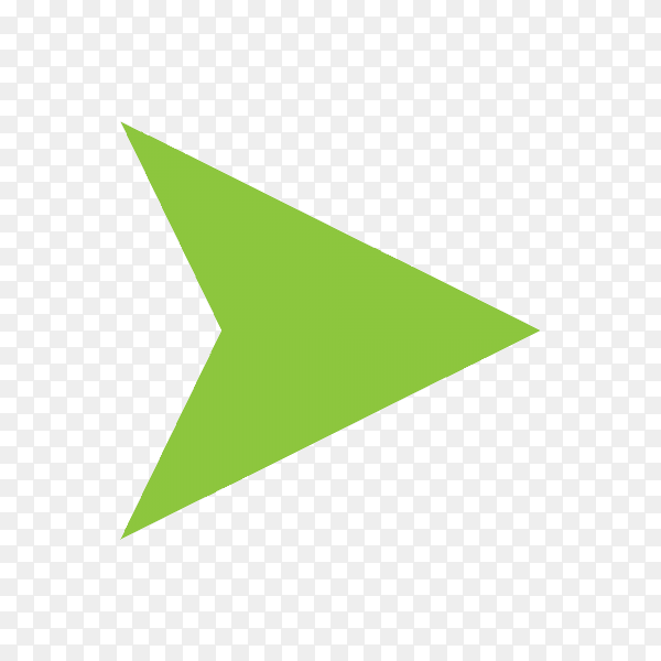 Directional arrow sign on transparent background PNG