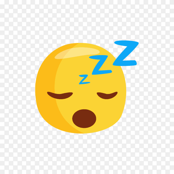 Emoji Sleepy face isolated on transparent background PNG