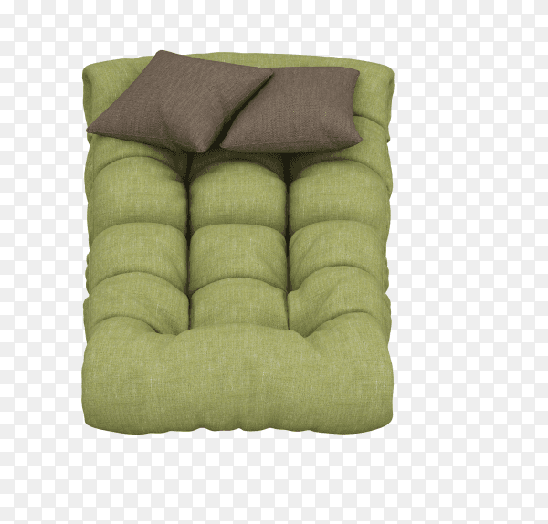 Fancy Pumpkin Elegant Solid Color Floor Cushion on transparent background PNG