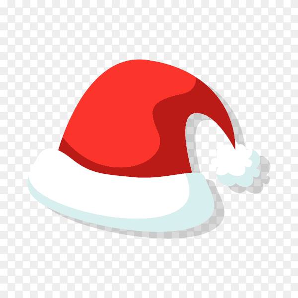 Flat design Santa Claus hat premium vector PNG