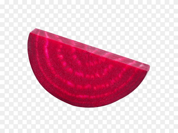Fresh Beetroot slice on transparent background PNG