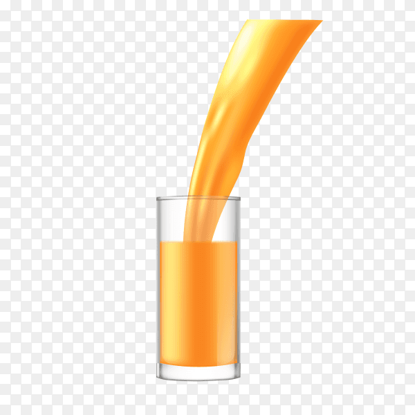 Fresh orange juice on transparent background PNG