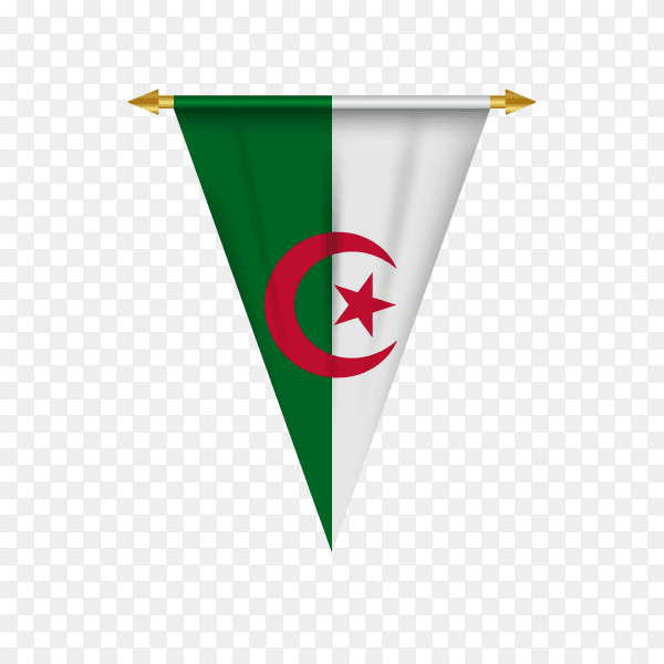 Illustration of Flag of Algeria on transparent background PNG