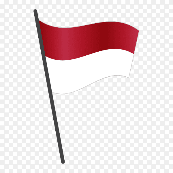 Indonesia flag isolated on transparent background PNG