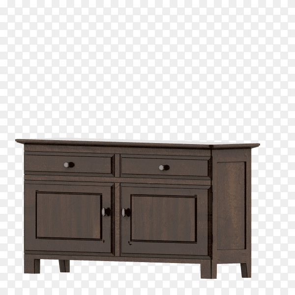 Isometric cabinet 3d render on transparent background PNG