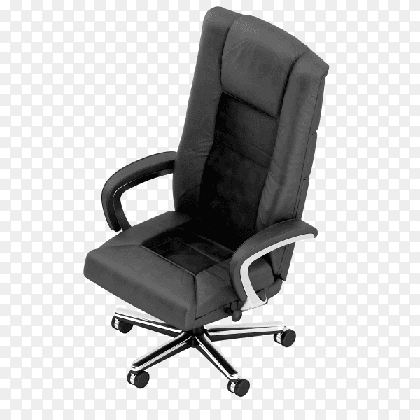 Isometric office chair on transparent background PNG