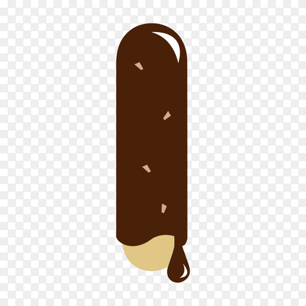 Letter I with chocolate on transparent background PNG