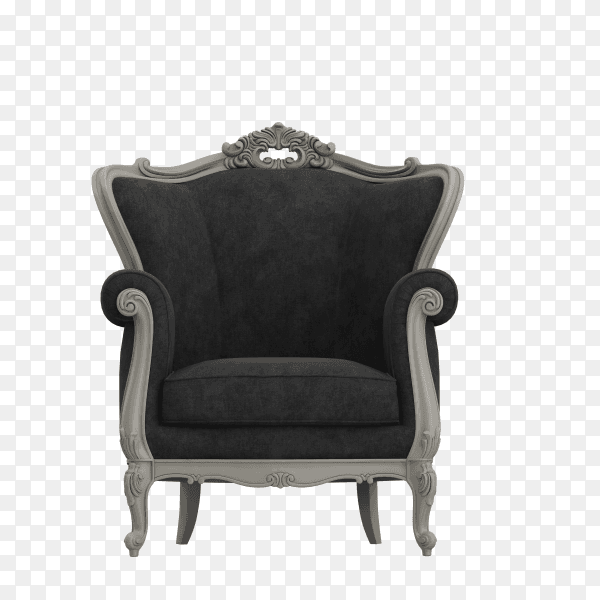 Luxurious Armchair isolated on transparent background PNG
