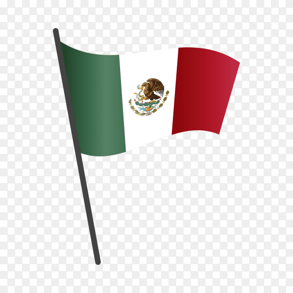 Mexico flag illustration on transparent background PNG