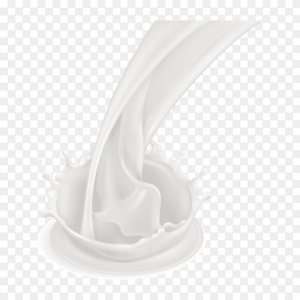 Milk splash illustration on transparent background PNG