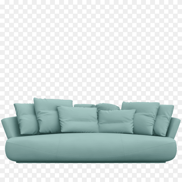 Modern sofa isolated on transparent background PNG