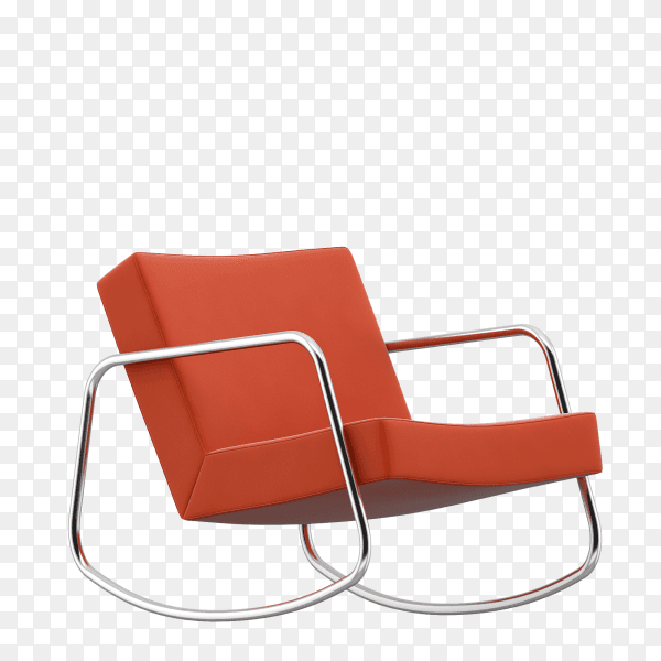 Orange chair isolated on transparent background PNG