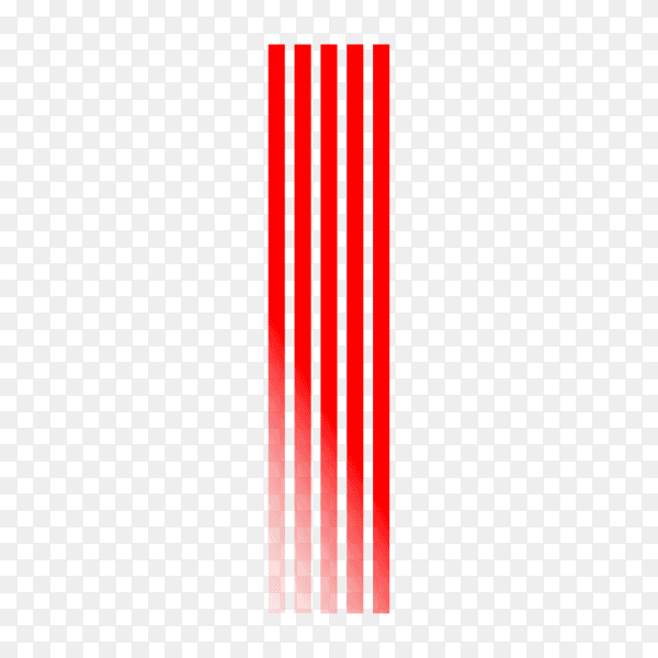 Red letter I isolated on transparent background PNG