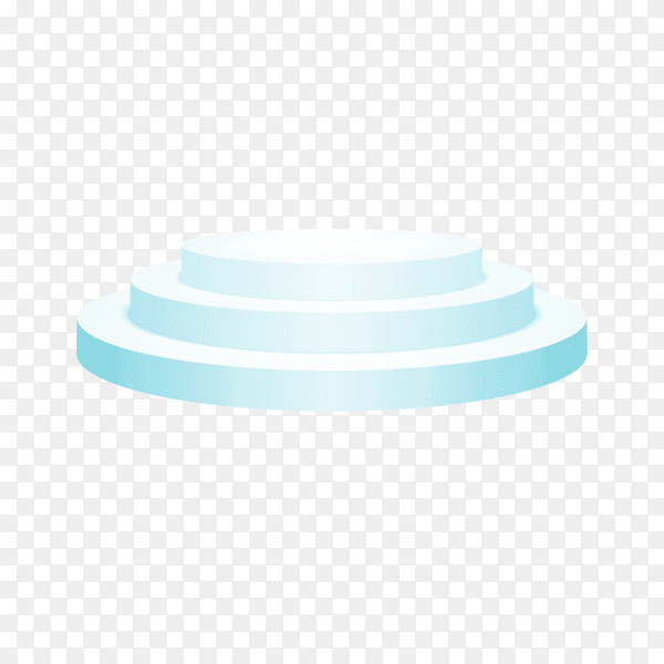 Round Blue podium illustration on transparent background PNG
