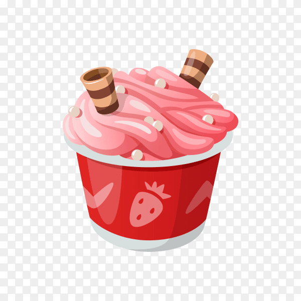 Sweet ice cream on transparent background PNG