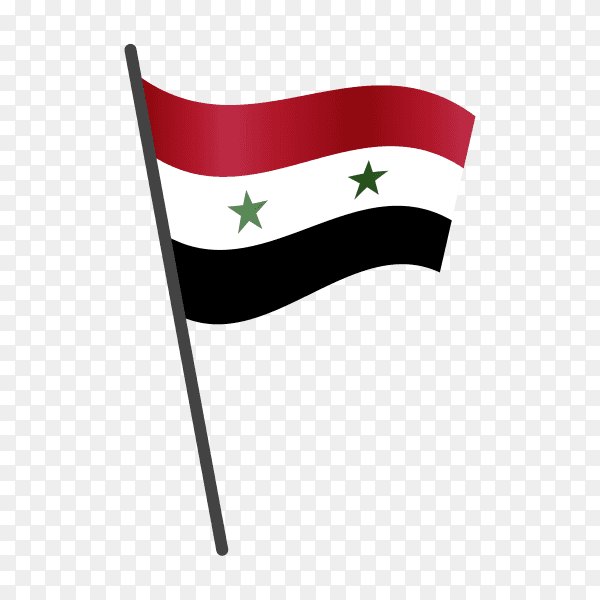 Syria flag illustration on transparent background PNG