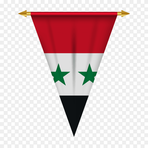Syria pennant isolated premium vector PNG