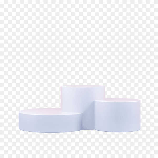 White Round podium on transparent background PNG