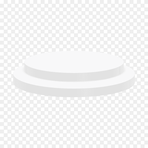 White podium for showing product on transparent background PNG