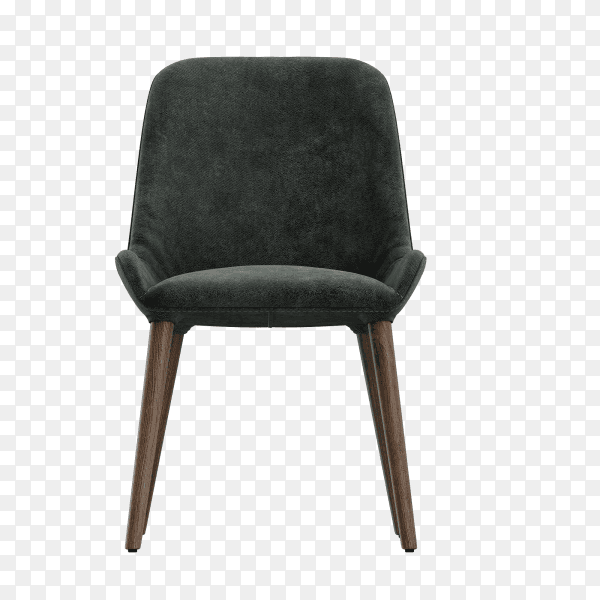 Wooden chair chair upholstered in a beautiful cloth isolated on transparent PNG