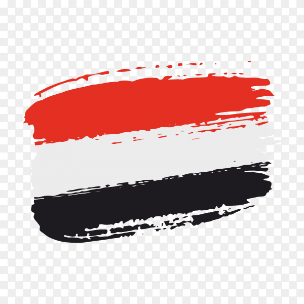 brush stroke Egypt flag on transparent background PNG