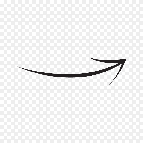 Abstract black hand drawn arrow illustration premium vector PNG