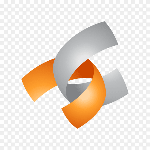 Abstract trendy logo design on transparent background PNG