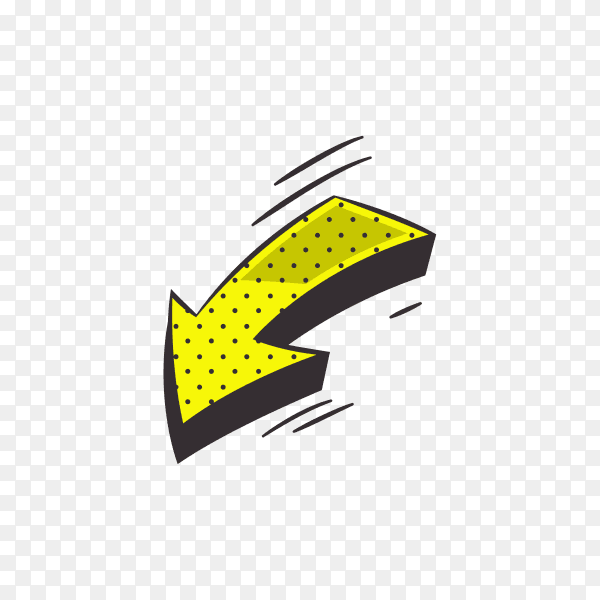 Arrow and lightning flash isolated on transparent background PNG