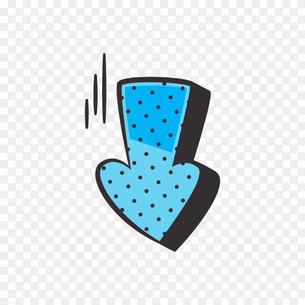 Arrow and lightning flash on transparent background PNG