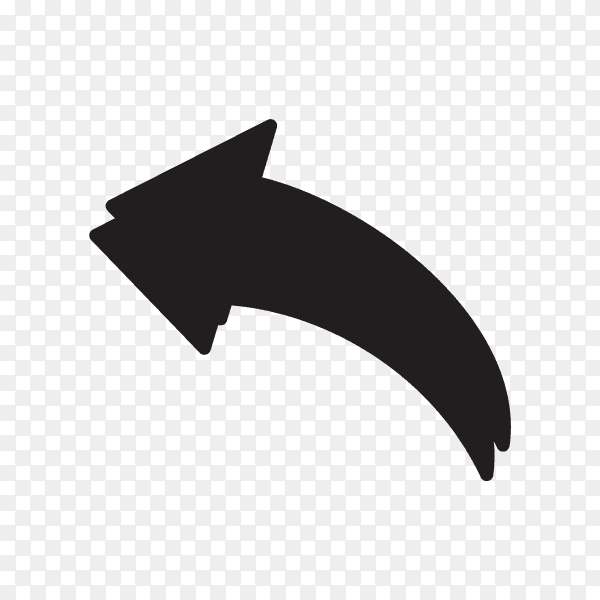 Arrow doodle on transparent background PNG