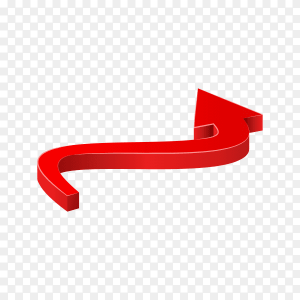 Arrow web curve direction illustration on transparent PNG