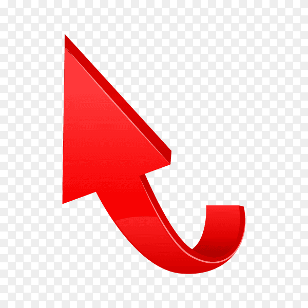 Arrow web curve direction illustration on transparent background PNG